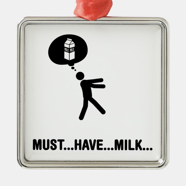 Milk Lover Metal Ornament (Front)