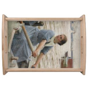 Milk Maid on a Rowing Boat (by Albert Edelfelt) Serving Tray