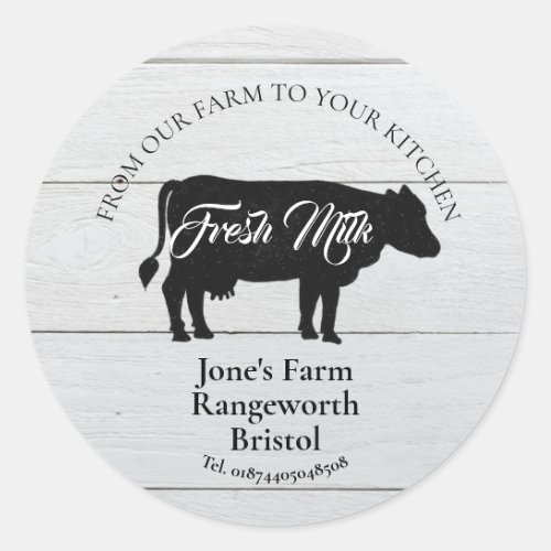 milk marketing produce dairy farmer classic round sticker