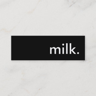 milk. mini business card