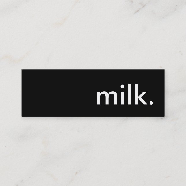 milk. mini business card (Front)