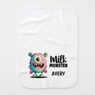 Milk Monster Silly Baby Burp Cloth