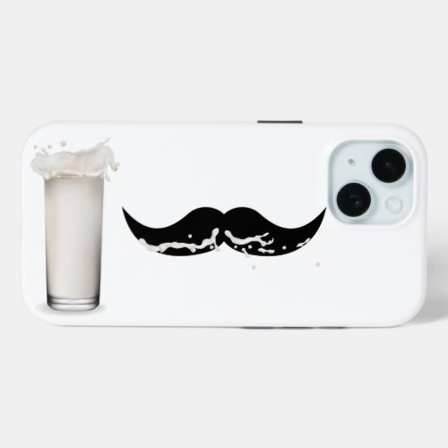 Milk Mustache iPhone 15 Case