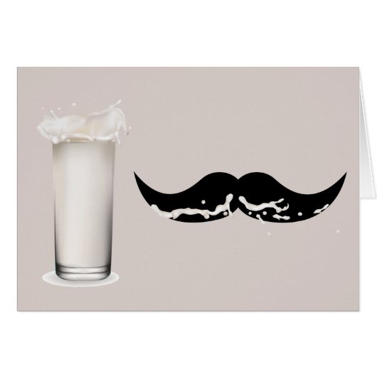 Milk Mustache Creme Cards (Front Horizontal)