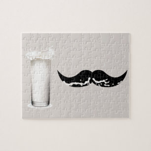 Milk Mustache Creme Jigsaw Puzzle