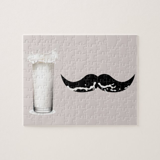 Milk Mustache Creme Jigsaw Puzzle (Horizontal)