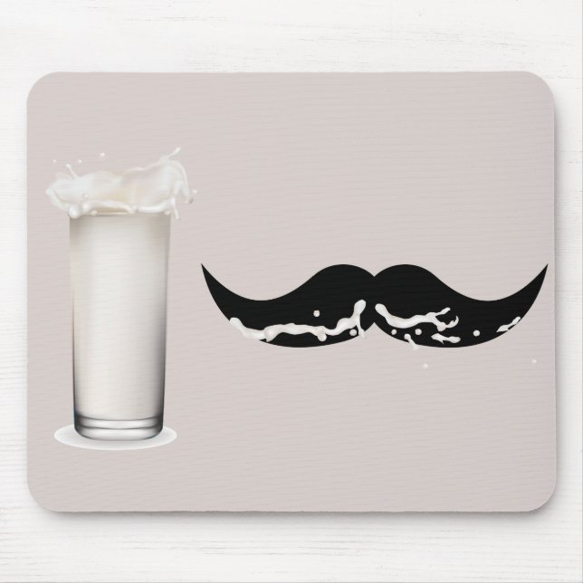 Milk Mustache Creme Mouse Pad (Front)