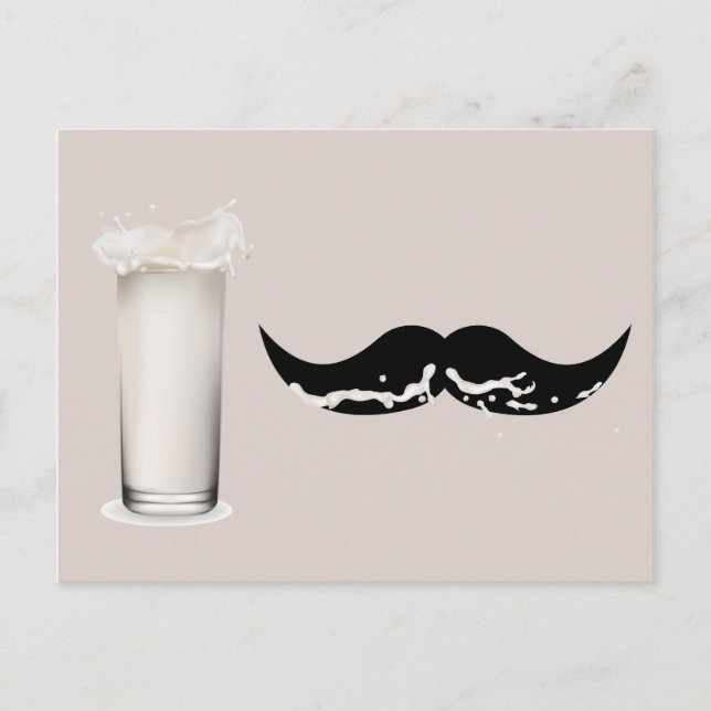 Milk Mustache Creme Postcard (Front)