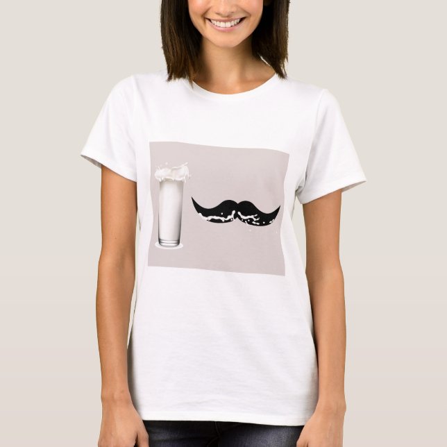 Milk Mustache Creme T-Shirt (Front)