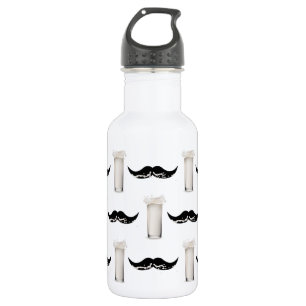 Milk Mustache Stainless Steel Water Bottle