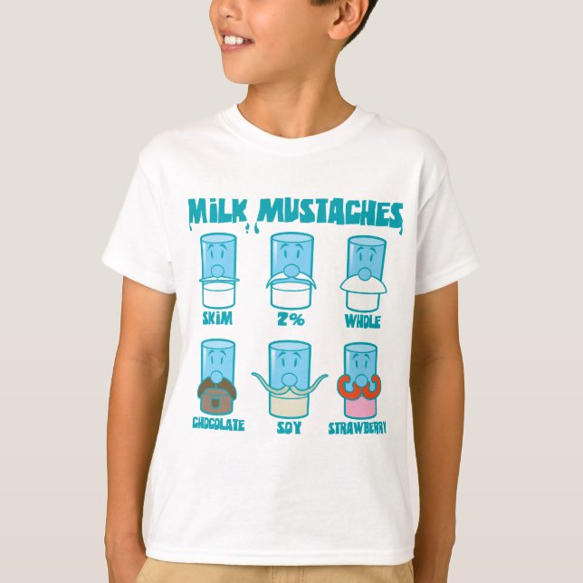 Milk Mustaches T-Shirt (Front)