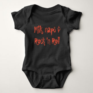 Milk, Naps & Rock 'N Roll Baby Jersey Bodysuit