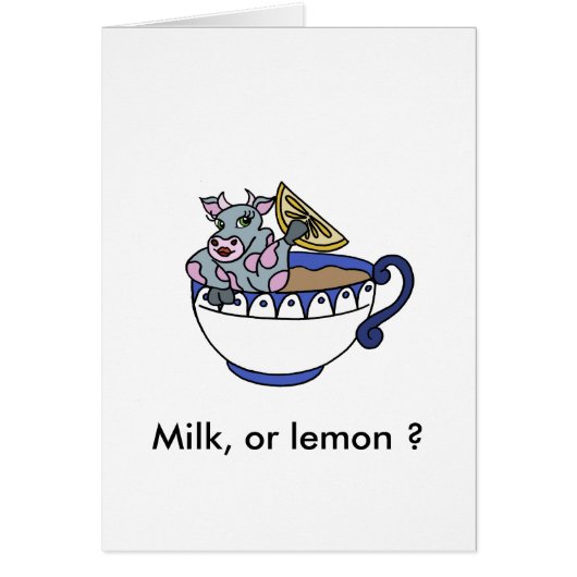 Milk, or lemon? cards (Front)