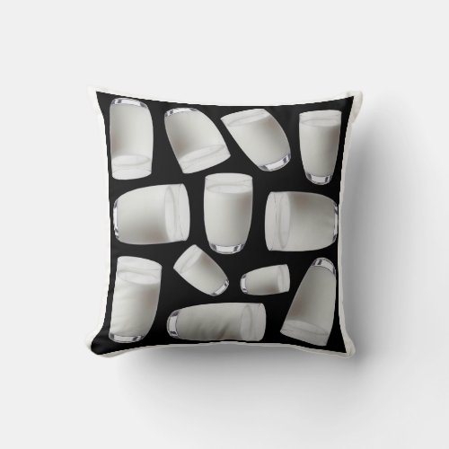Milk pattern throw pillow