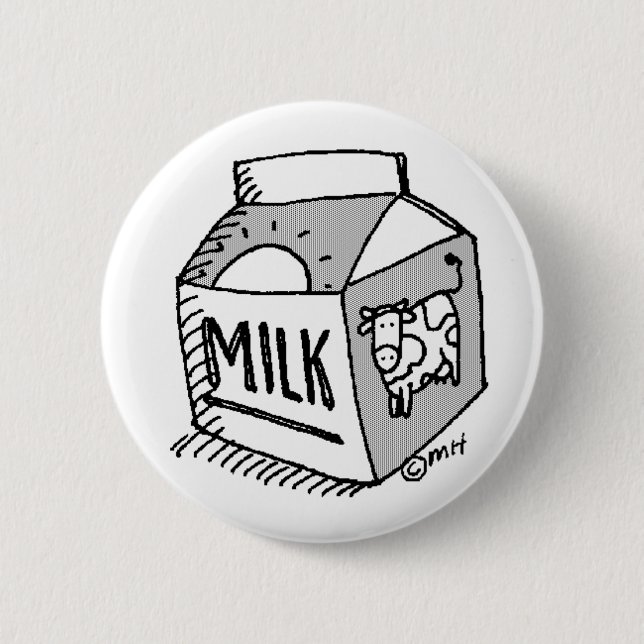 milk pinback button (Front)