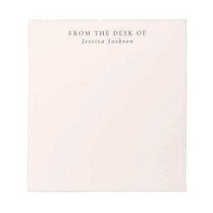 milk pink from the desk of  notepad