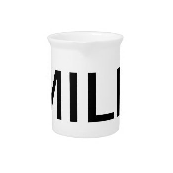 Milk Pitcher Custom Black And White by CREATIVEforHOME at Zazzle