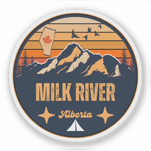 Milk River, Alberta Sticker (Front)