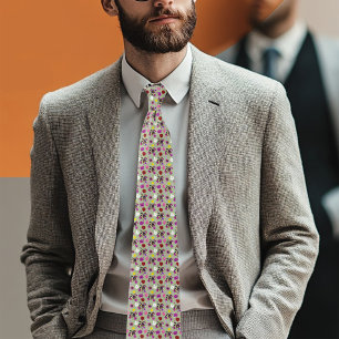 Milk Snake Exotic Floral Green Neck Tie