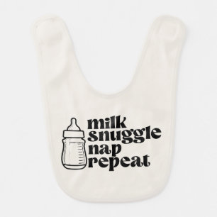 Milk Snuggle Nap Repeat Baby Bib