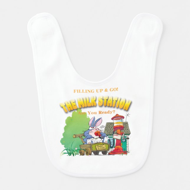 milk stand baby bib (Front)