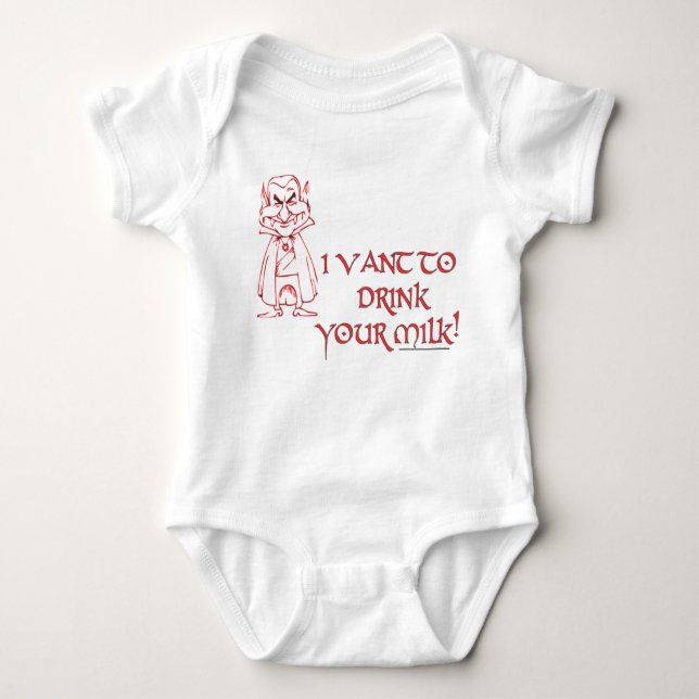 Milk sucker baby bodysuit (Front)