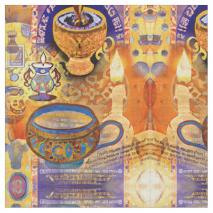 Milk Tea and Candles Fabric