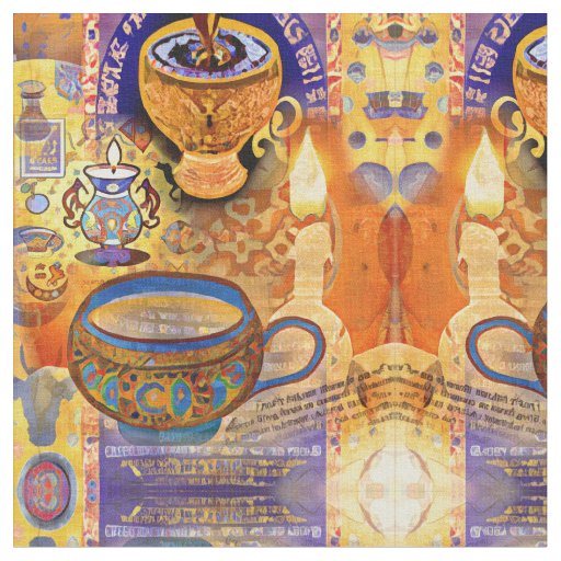 Milk Tea and Candles Fabric