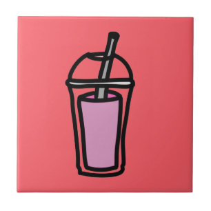 Milk tea Bubble Tea cute teen drink Ceramic Tile