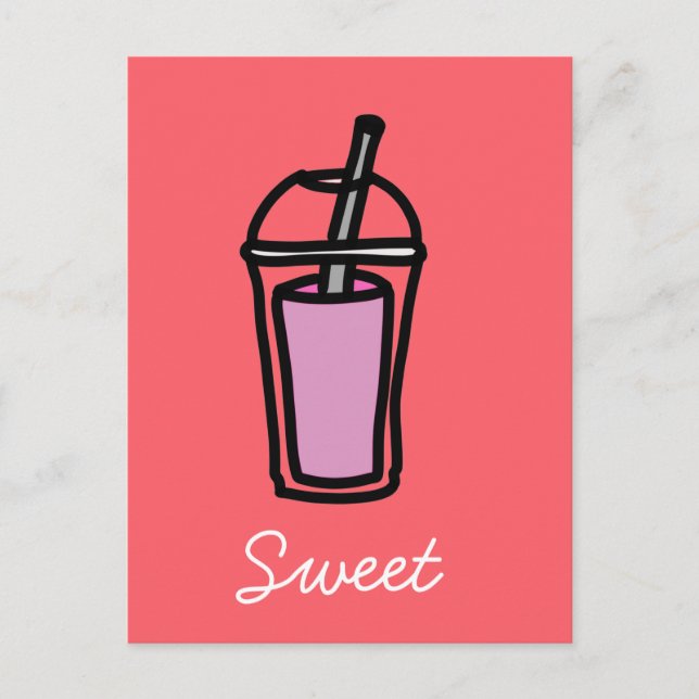 Milk tea Bubble Tea cute teen drink Postcard (Front)