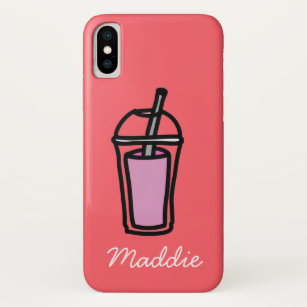 Milk tea Bubble Tea teen girl pink iPhone XS Case