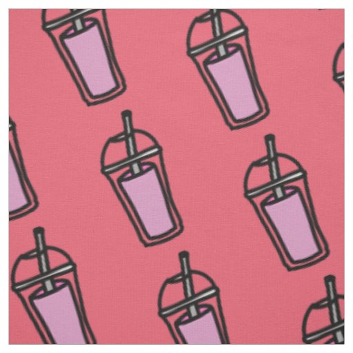 Milk tea Bubble Tea teen girl pink Fabric