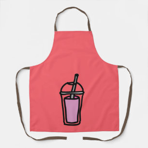 Milk Tea pink bubble tea Apron