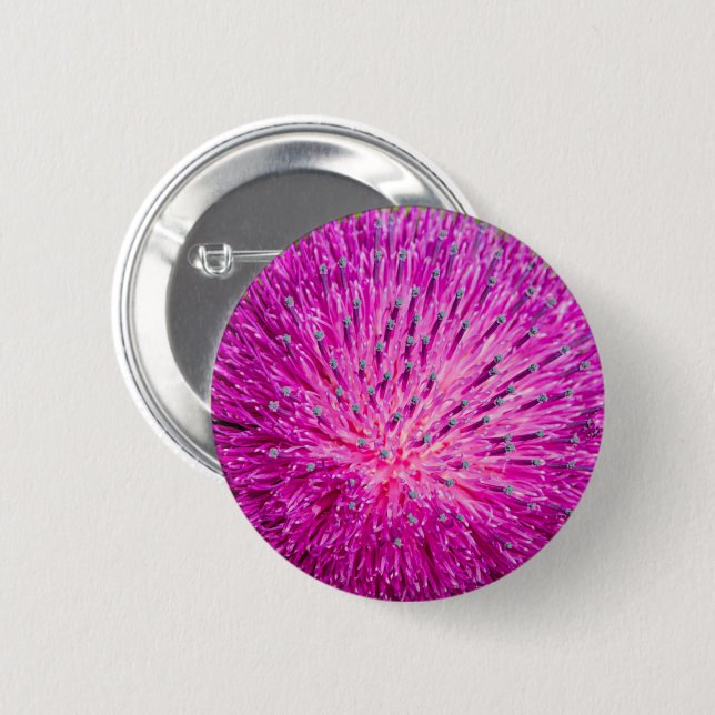 Milk thistle closeup button (Front & Back)