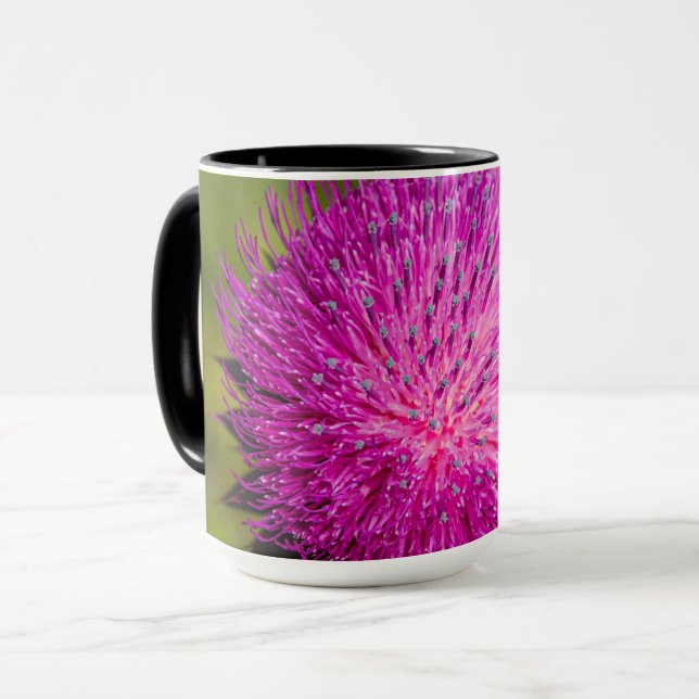 Milk thistle closeup mug (Front Left)