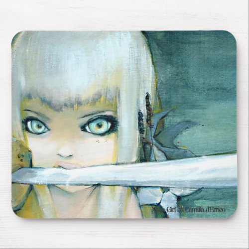 Milk Thistle Ninja Girl Mousepad