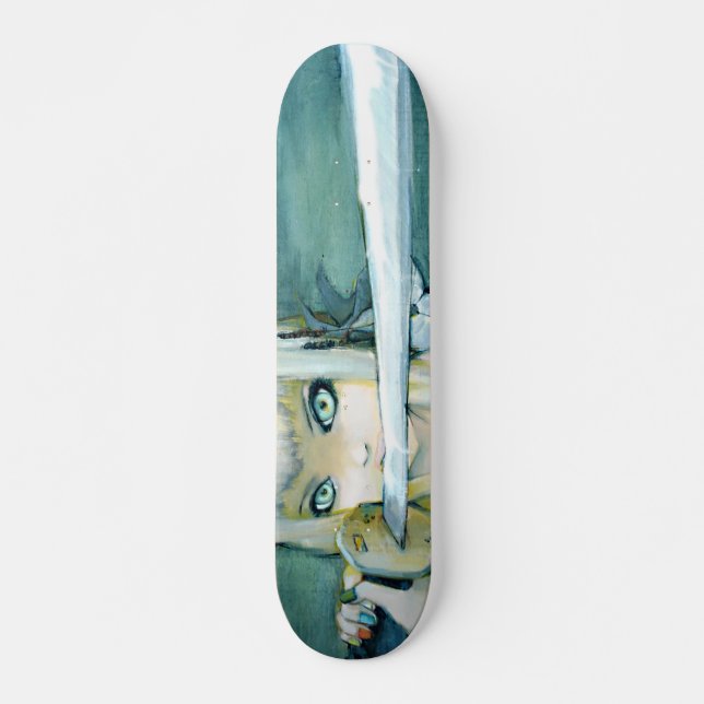 Milk Thistle Ninja Girl Skateboard Deck (Front)