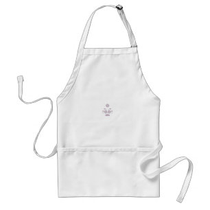 Milk White Classic Rose decorative design Adult Apron