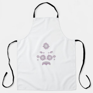 Milk White Classic Rose decorative design Apron