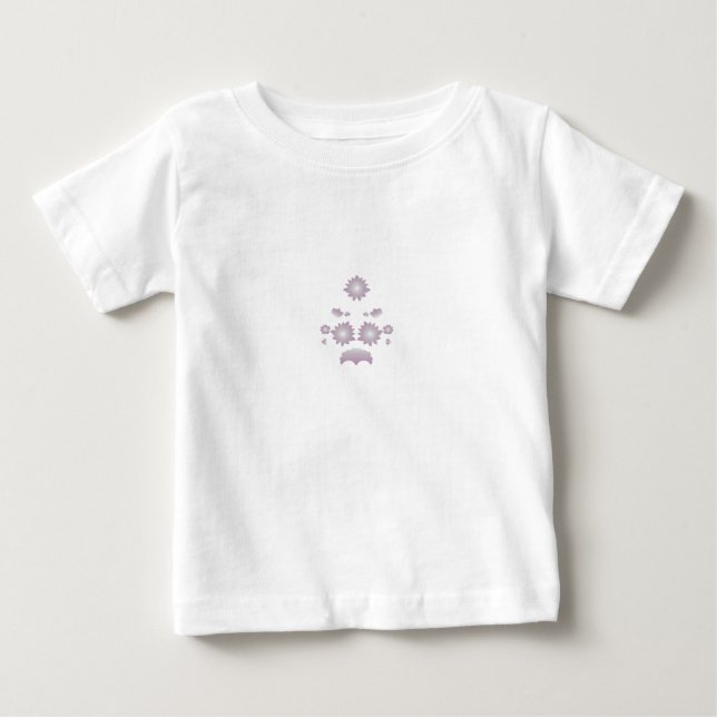 Milk White Classic Rose decorative design Baby T-Shirt (Front)
