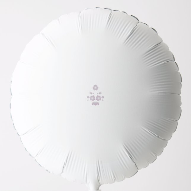 Milk White Classic Rose decorative design Balloon (Front)