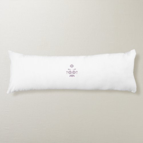 Milk White Classic Rose decorative design Body Pillow
