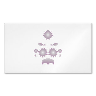 Milk White Classic Rose decorative design Business Card Magnet