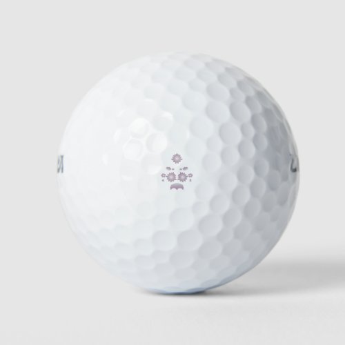 Milk White Classic Rose decorative design Golf Balls