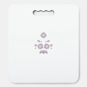 Milk White Classic Rose decorative design Seat Cushion