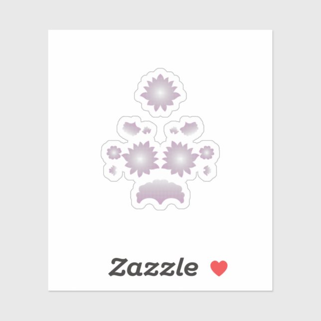 Milk White Classic Rose decorative design Sticker (Sheet)