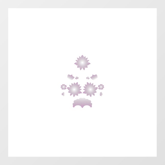 Milk White Classic Rose decorative design Window Cling (Sheet)