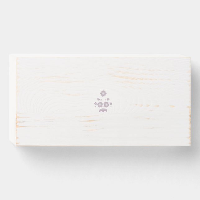 Milk White Classic Rose decorative design Wooden Box Sign (Front Horizontal)