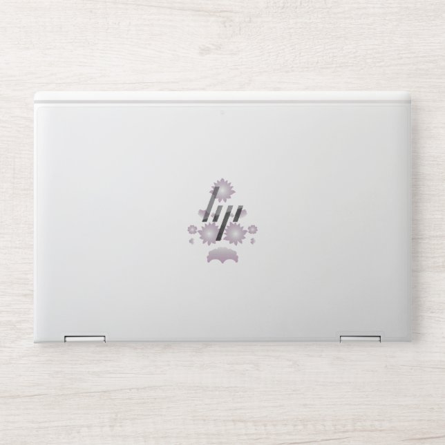 Milk White Classic Rose decorative HP Laptop Skin (Front)