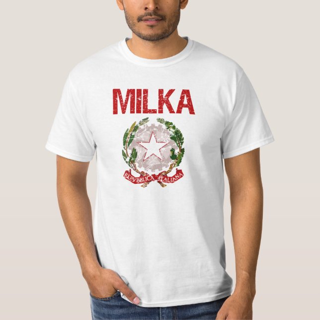 Milka Italian Surname T-Shirt (Front)